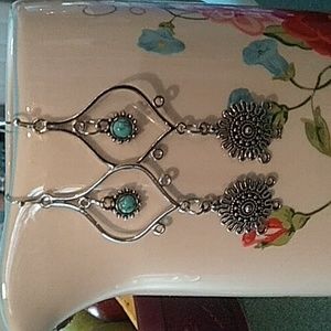 Antique Silver Plated Earrings.